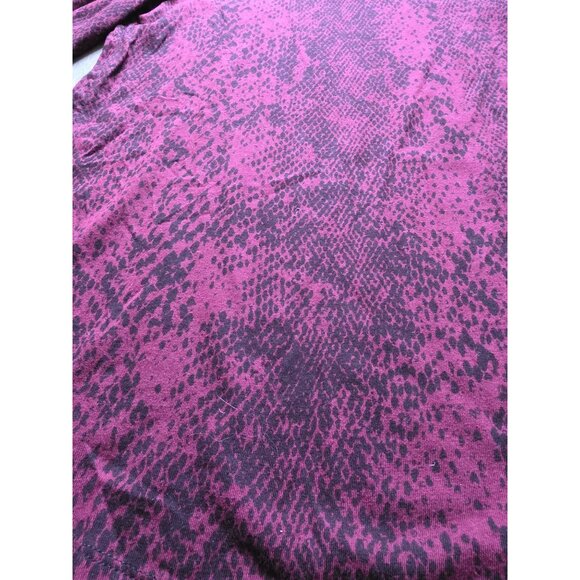 Chicos Snake Print Soft Pullover Tunic Top in Magenta & Black Small - Picture 6 of 8